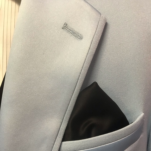 Retro Andrew Fezza Retro Lt. Blue Tuxedo Jacket. - Picture 4 of 5